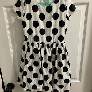 Black/white polka dot dress